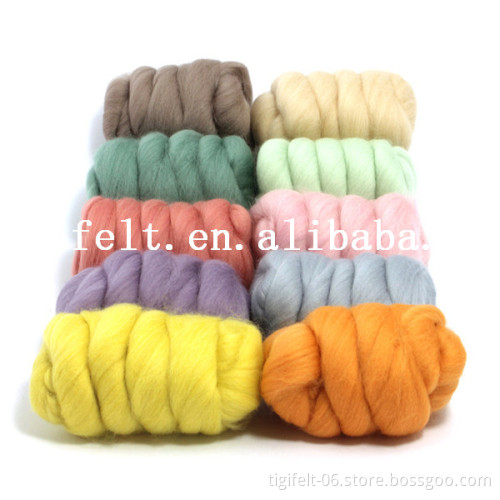 100% wool top color wool
